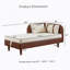 Chaise longue de rangement avec coussins moelleux