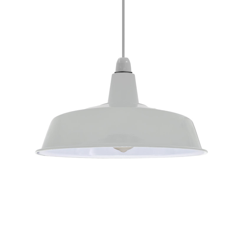 18.7cm H Metal Dome Lamp Shade, White