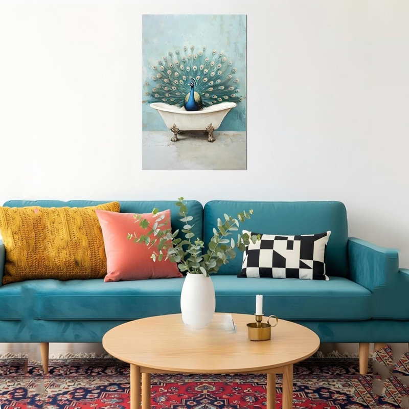 Art mural sur toile verte sans cadre 24 "x 36"