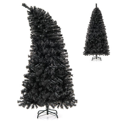 Arbre d'Halloween artificiel Holiday Aisle® 6 pi avec dessus pliable 726 branches et 260 lumières