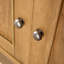 Gwenaelle Fully Assembled Solid Wood with Oak Veneer 2 Drawer Compact Cupboard Sideboard Storage Unit