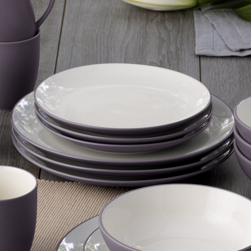 Noritake Colorwave Coupe Dinner Plates, 10-1/2", Plum