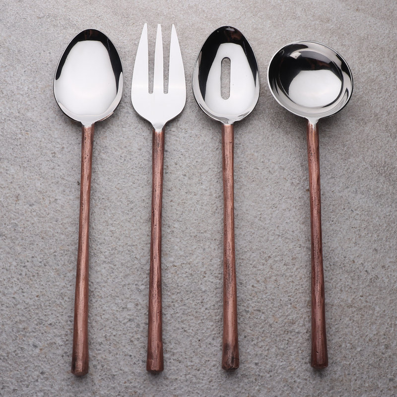 Zakia 4 Piece Stainless Steel Hostess Set