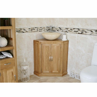 Eastman 550 mm Freestanding Single Vanity with Vessel Stone Basin
