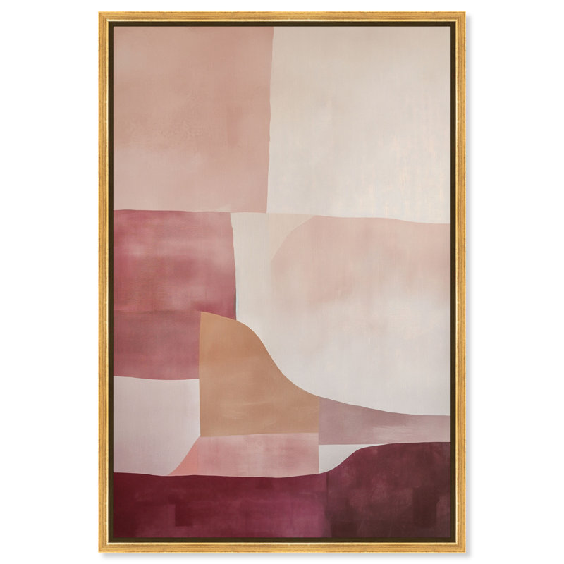 Ruby Dreams II Canvas Abstract Print by Oliver Gal, Black Frame, 10 x 15, 46"H x 31"W, Gold Frame