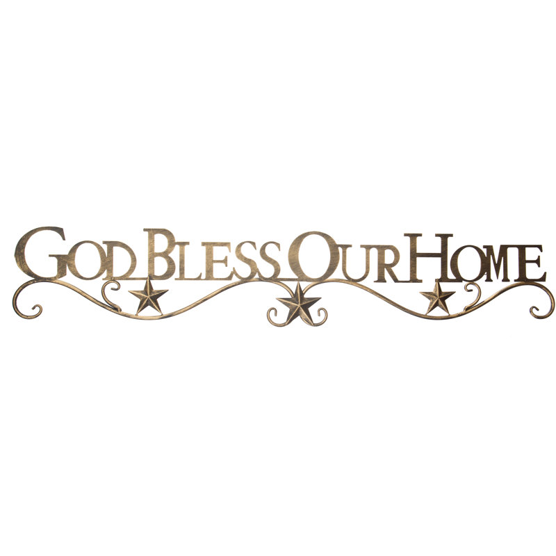 Décoration murale dieu bless notre maison