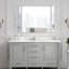 Miroir mural surdimensionné de 48 po x 32 po avec cadre en aluminium blanc, imperméable, facile à installer pour la chambre à coucher, la salle de bain, le salon et pouvant être installé de différentes façons-1224609985-1224609986