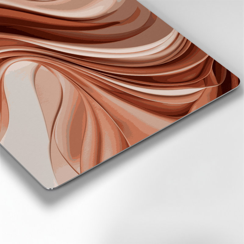 Gradient abstrait 36, art mural en métal beige, H 32 po x l 32 po