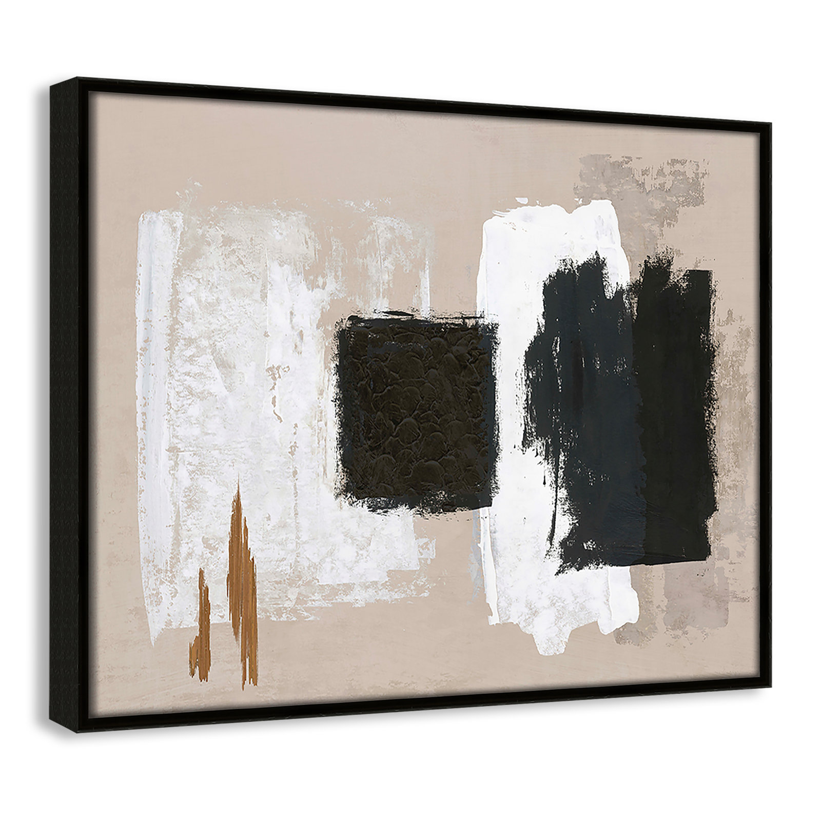 Imone - Floater Frame Canvas, 12.5" H x 15.5" W, Espresso