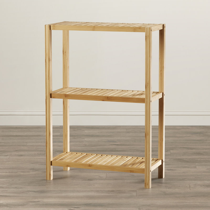 Apfelstadt Solid Wood Freestanding Bathroom Shelves