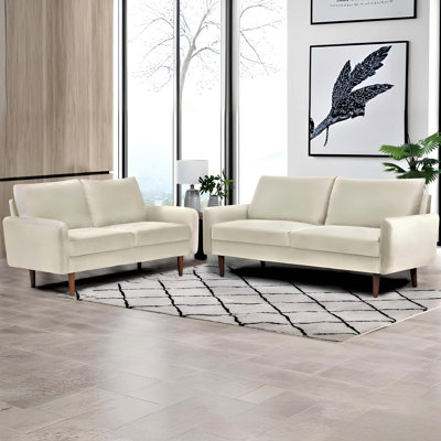 European Velvet Sofa Set with Tapered Legs for Modern Living Room Comfort and Elegant Style