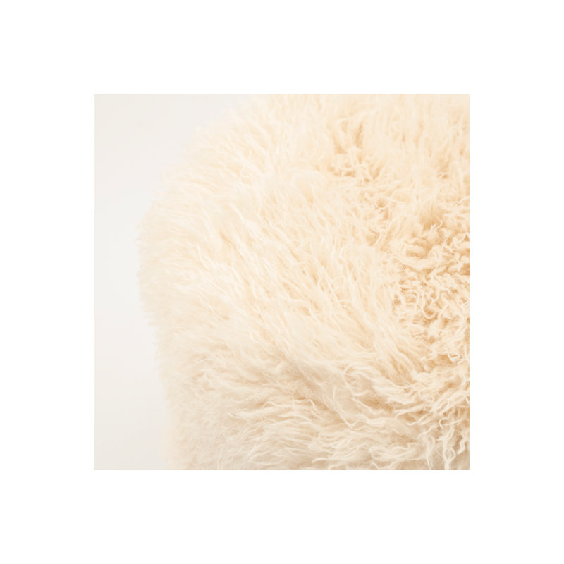 Accent Stool Upholstered Accent Stool, Beige