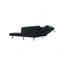 Causeuse convertible en tissu noir l 61 po Lawson