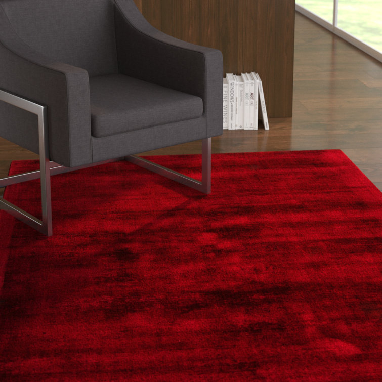 Tapis de zone rouge tissé à la main Vincennes