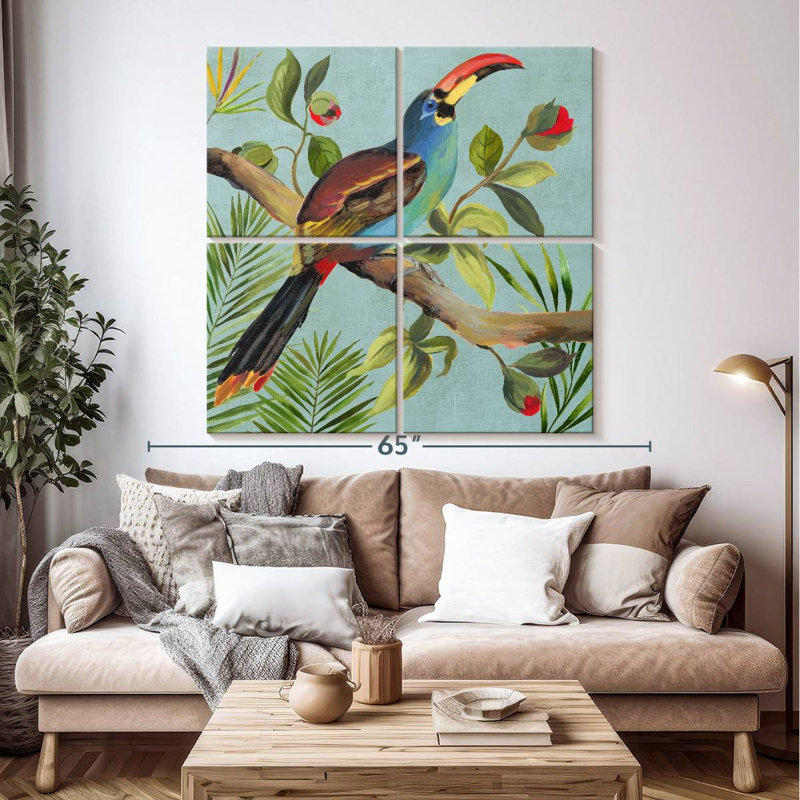 Brampt Paradise Toucan I, 50" H x 50" W