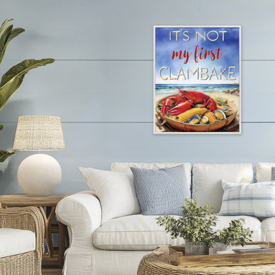 Not My First Clambake Framed Giclee, design by Grotto Studios