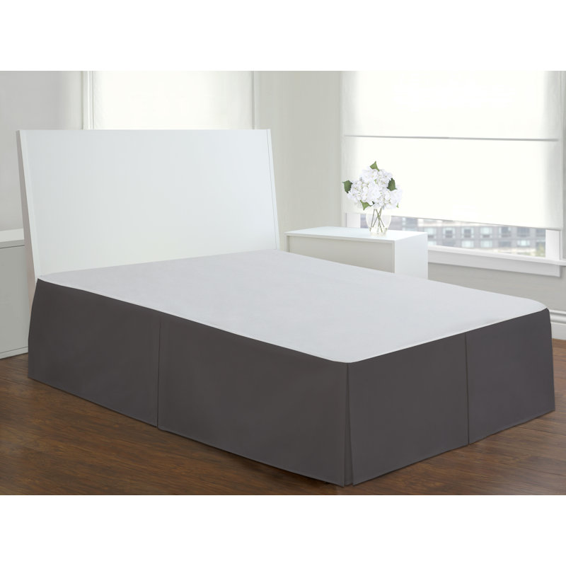 Jupe de lit 14 po en microfibre sur mesure Today's Home, Très grand californien, gris