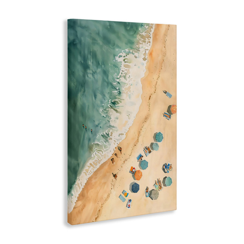Toile Casual Perspectives de plage aérienne, design par LSR Design Studio, H 30 po x l 20 po