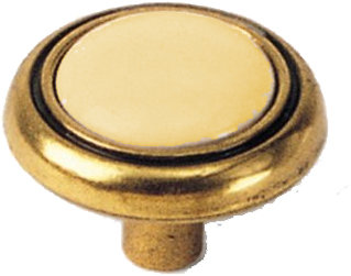 (Paquet de 5) (Paquet de 10) Bouton de 1 1/4 po avec amande, Laiton antique