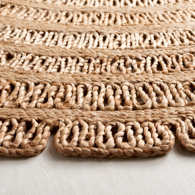 Tapis naturel en fibre naturelle 177, Rond 6 pi