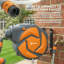 DURHAND 10m Garden Hose Reel Wall Mounted Auto Rewind, Dark Grey and Orange