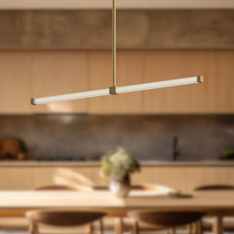 Blade 1 - Light LED Single Pendant, Brushed Gold
