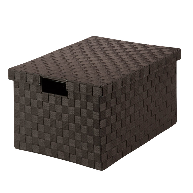Anastasija Large Woven File Box, Espresso