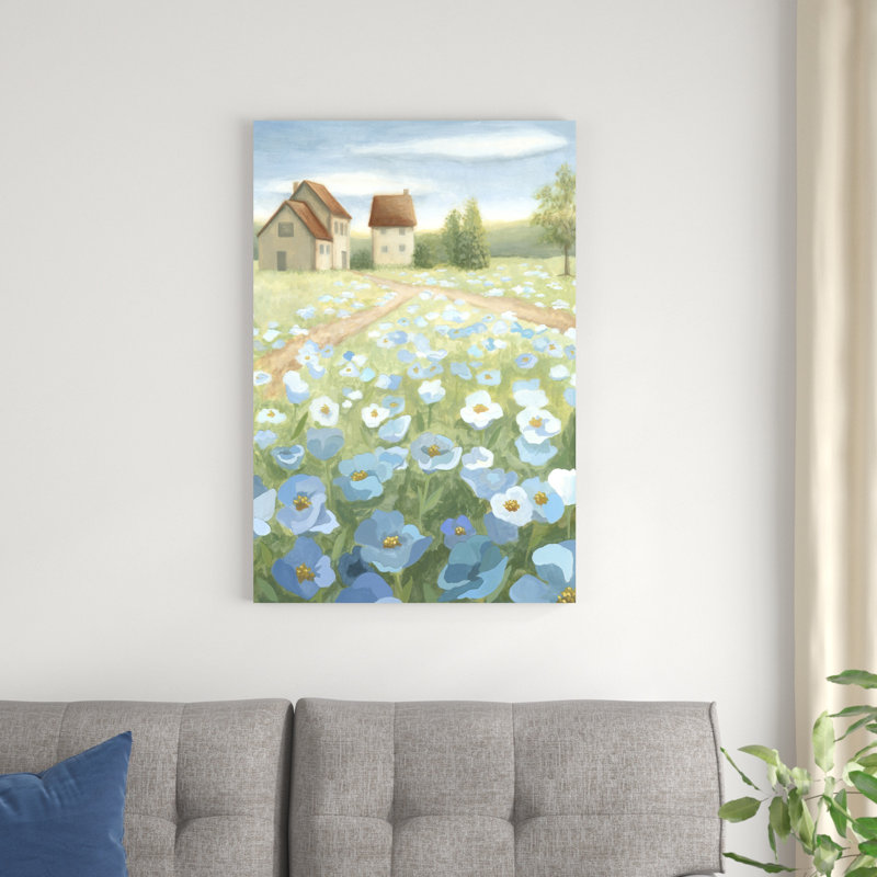 Pré bleu, H 36 po x l 24 po x P 1,25 po
