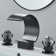 8 in Widespread Bathroom Sink Faucet 2 Crystal Handle 3 Hole Lavatory Basin Mixer Tap 