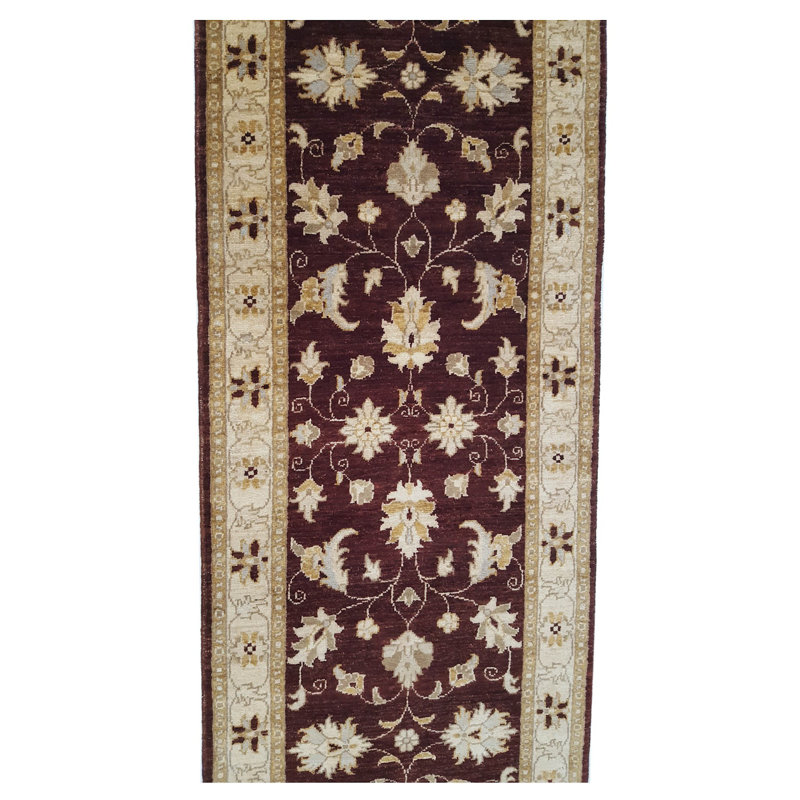 Davey Hand Knotted 2.6x9 Brown Runner