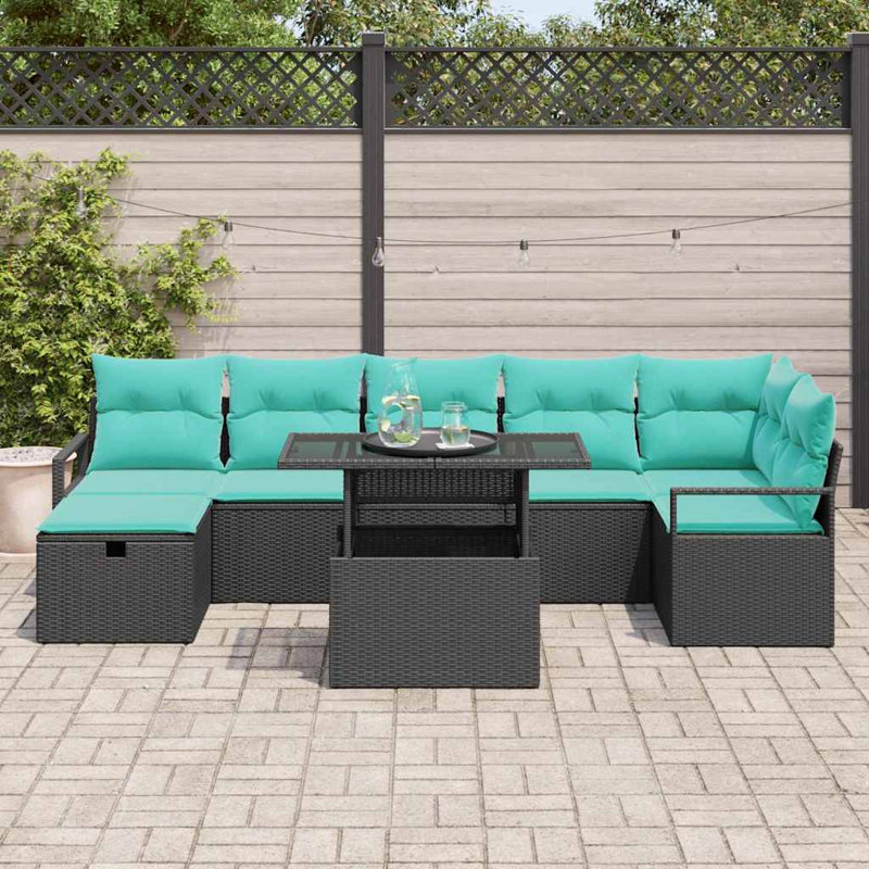 Ensemble de canapé de jardin avec coussin vidaXL 8 pièces vidaXL