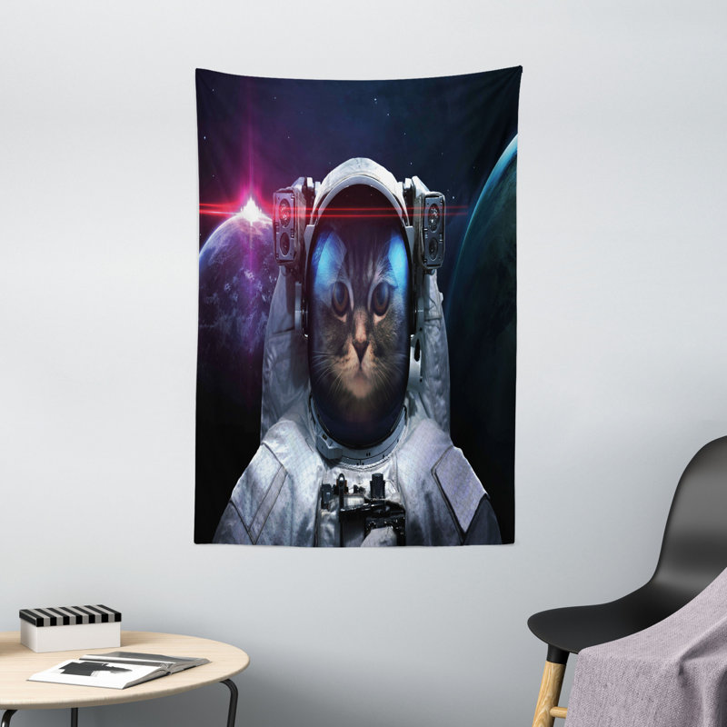 Polyester Space Cat Tapestry- Cat Wall hangings