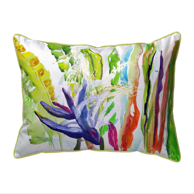 Extra Large Green Polyester Tropical Floor Pillow