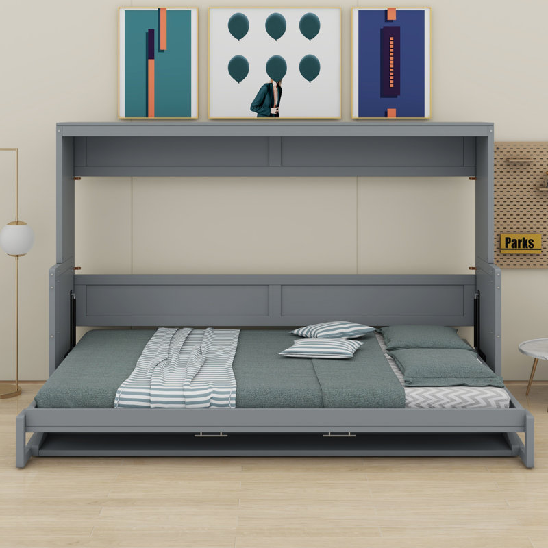 Space-Saving Hydraulic Wall Bed With Integrated Desk