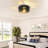 11 In. 2-Light Farmhouse Black Flush Mount Ceiling Light Fixture With Turnable Light Cap (2-Pack)-255694503-255694500