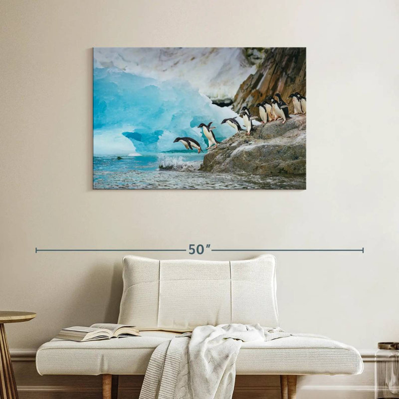 Brampt Diving Penguins, 26" H x 39" W
