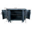 Buffet moderne en bois bleu de 47,2 pouces avec tablettes réglables pour la chambre à coucher, le couloir, la cuisine, l'armoire de la console du salon, 4 portes et l'intérieur de la cuisine