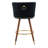 COOLMORE Counter Height Bar Stools Set Of 2 For Kitchen Counter Solid Wood Legs With A Fixed Height Of 360 Degrees-1832392776