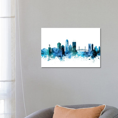 Jacksonville, Florida Skyline by Michael Tompsett - Wrapped Canvas Gallery-Wrapped Canvas Giclée