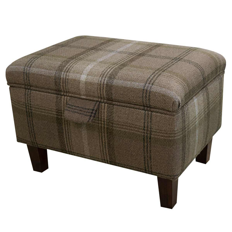 50.8cm Wide Rectangle Geometric Footstool Ottoman with Storage