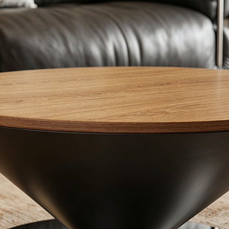 Ensemble de table basse ronde en bois massif Round Home Creativity