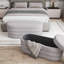 Banc en velours taupe avec rangement