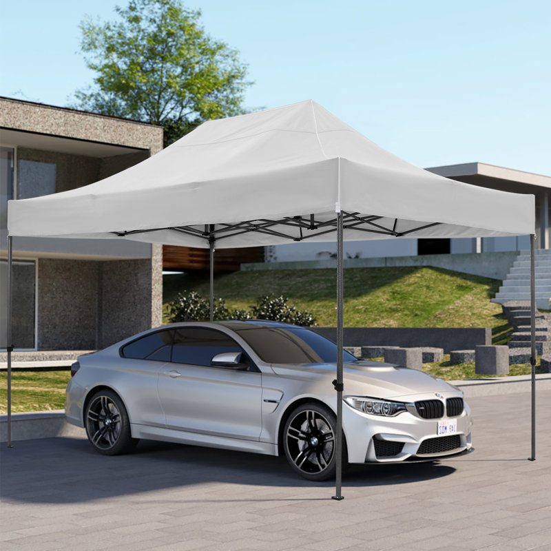 10x15 Heavy Duty Pop up Canopy Tent with 4 sidewalls Commercial Outdoor Canopy , White