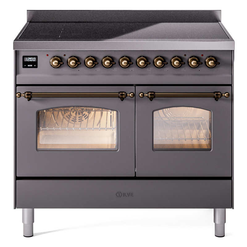 ILVE Nostalgie II 40 in Induction Range, Graphite Matte/Bronze