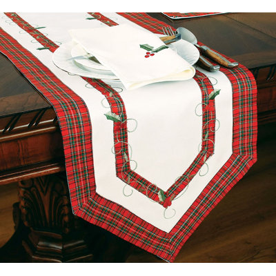 Salvaggio Embroidered Holiday Table Runner