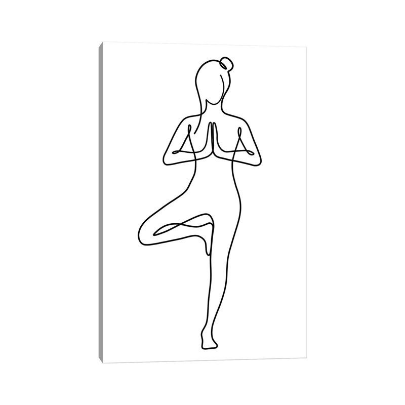 Yoga Tree Pose by Dane Khy - Wrapped Canvas Print, 30.48cm H x 20.32cm W x 1.905cm D