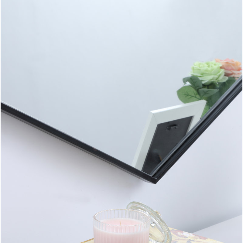 Miroir mural Sabine, Noir, 40 po x 30 po