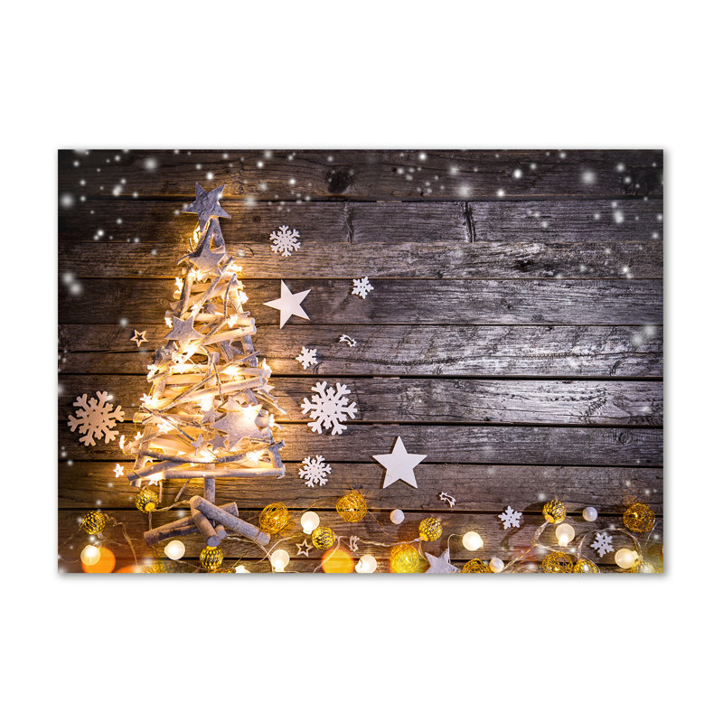 Illuminated Christmas Tree - No Frame Print on Canvas
