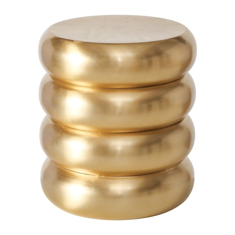 Modern Golden Stack End Table