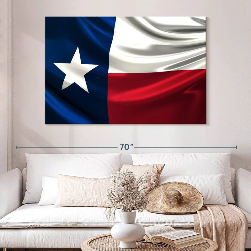 Borges Windy Texas Flag, 34" H x 51" W
